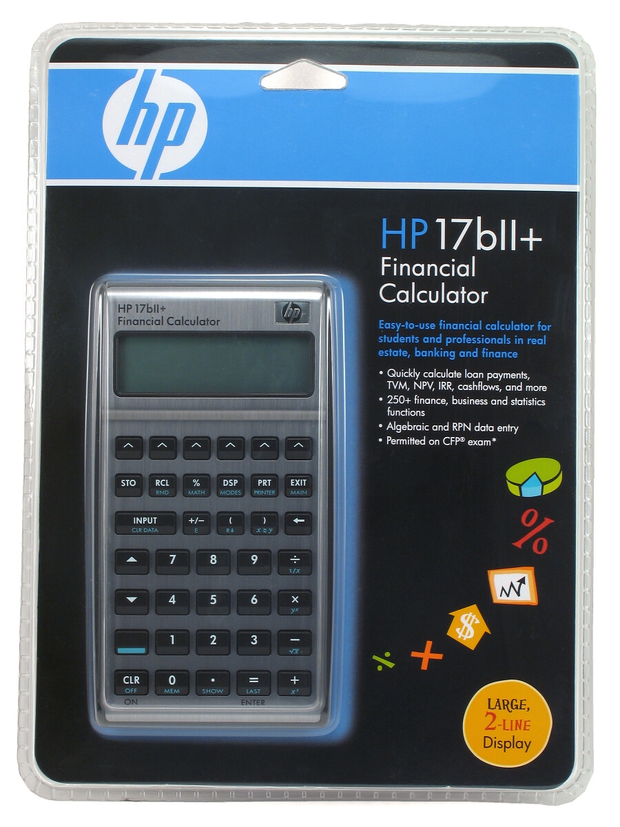 rand Bel terug provincie HP 17bII+ Financial Calculator